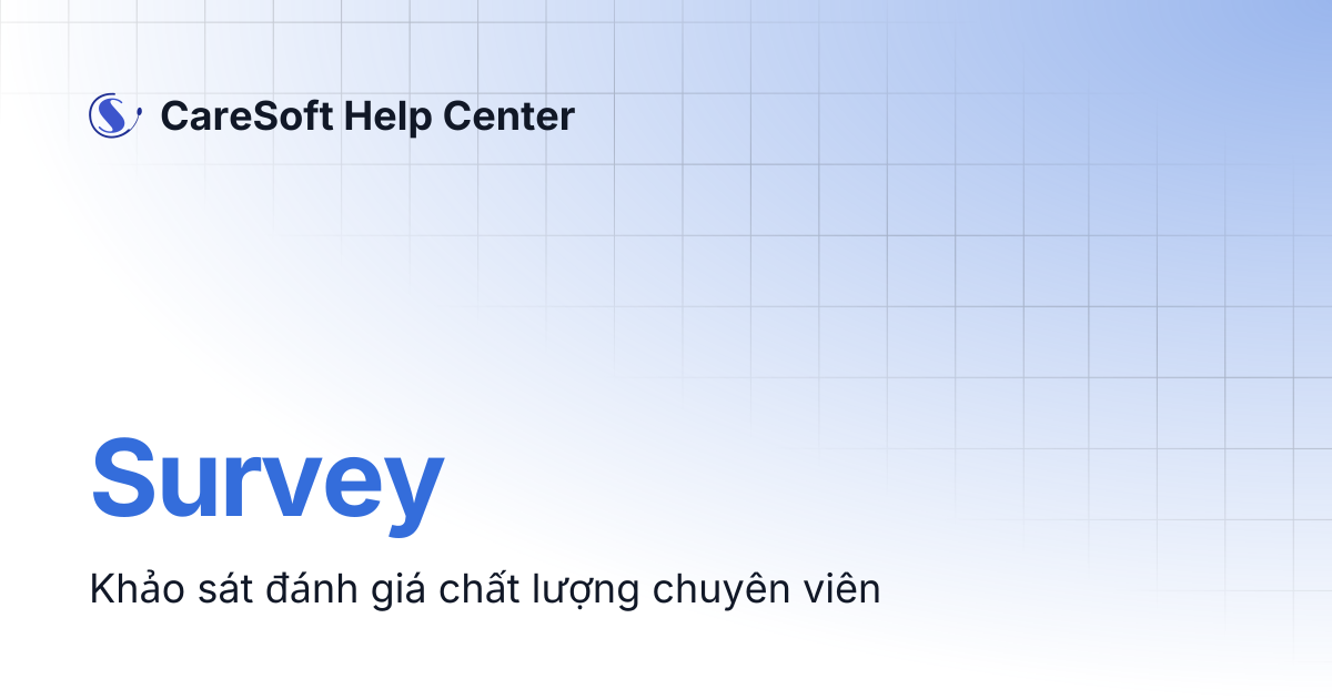 Survey | CareSoft Help Center